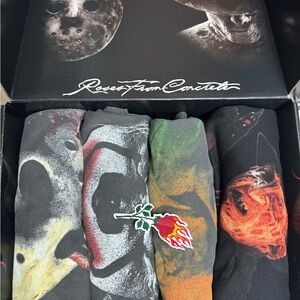 CivilRegime Roses From Concrete Sz L Black Graphic Oversized T-Shirt Horror Box